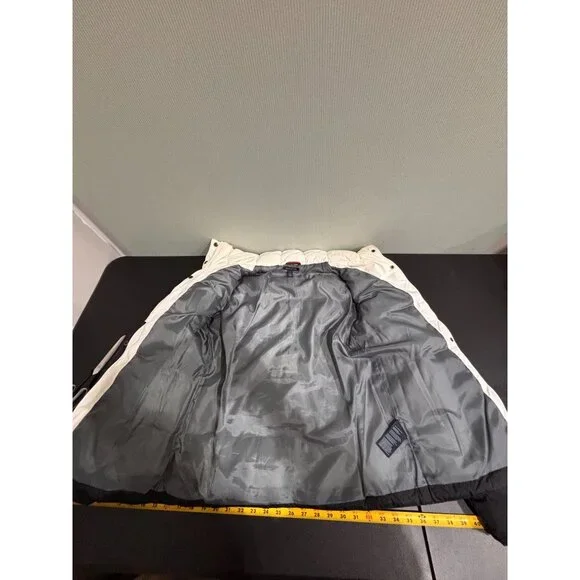 Tommy Hilfiger Womens Colorblock Puffer Jacket M Black & White Winter Coat - Picture 10 of 12